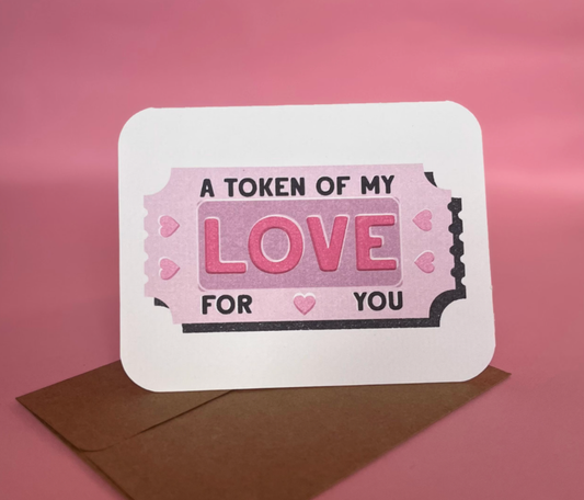 Grusskarte A Token Of My Love For You – BlissBox.ch Papeterie Schweiz
