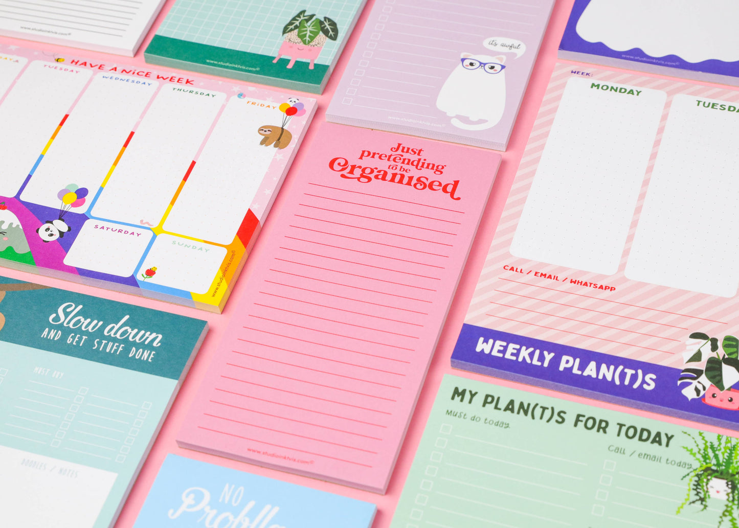 Notizblock "Just pretending to be organised" 10 x 21 cm