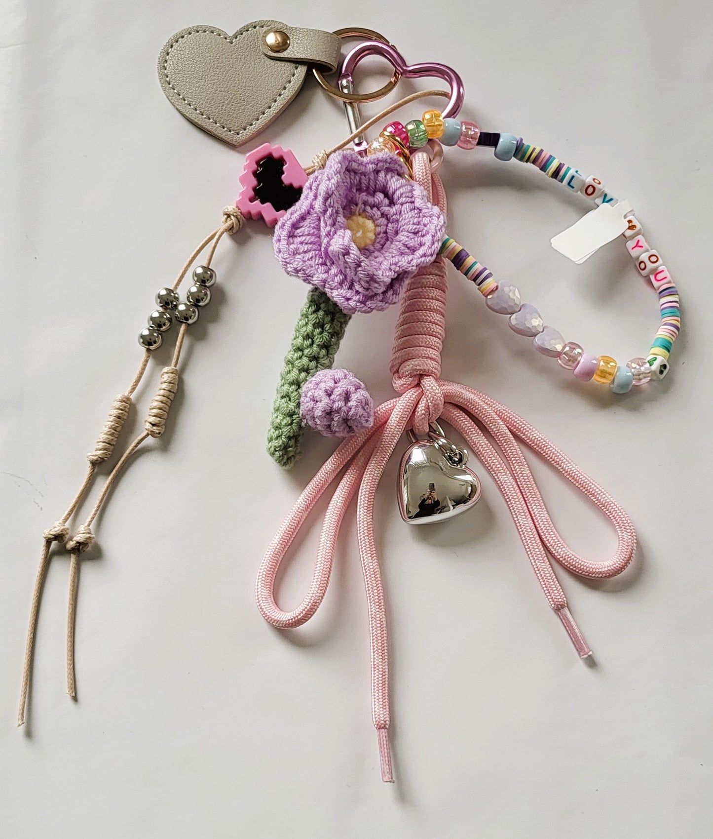 Taschenanhänger Bag Charm Blume violett | BlissBox.ch Accessoires Schweiz