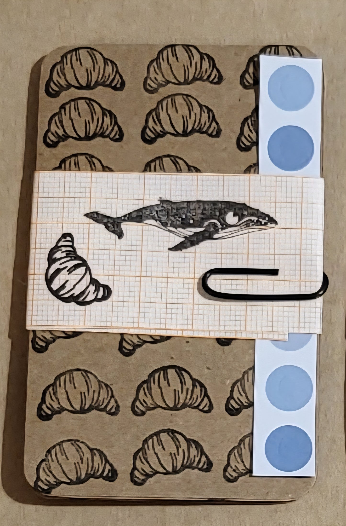 A8 Visitenkarten Set Croissant Wal | BlissBox.ch Papeterie Schweiz