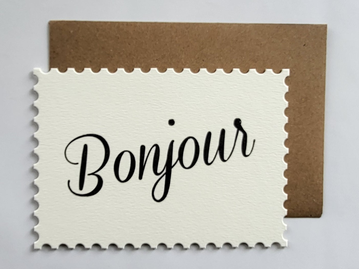 Postkarte Bonjour – BlissBox.ch Papeterie Schweiz