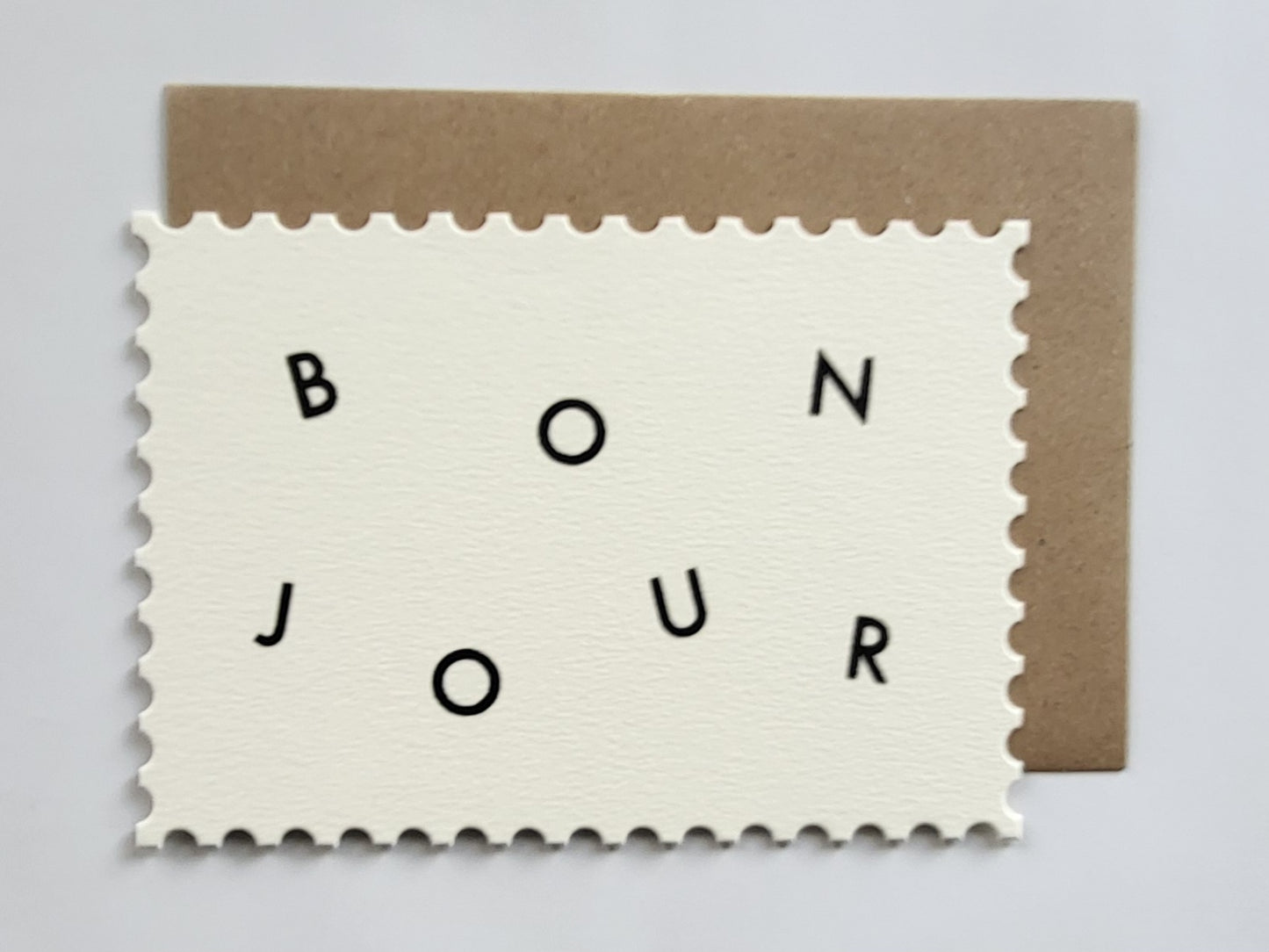 Postkarte Bonjour – BlissBox.ch Papeterie Schweiz
