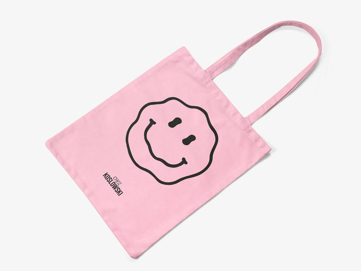 Baumwolltasche Smiley pink BlissBox.ch Accessoires Schweiz