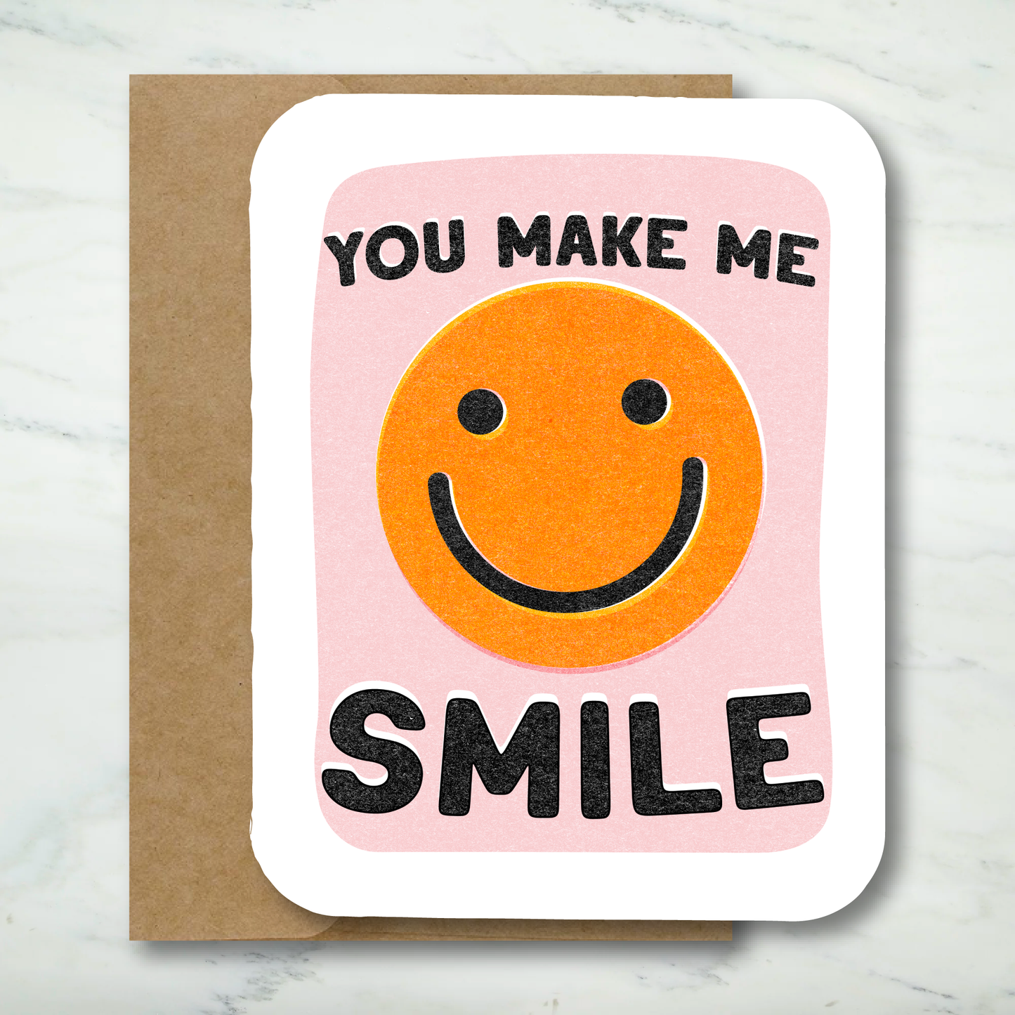 Grusskarte "You Make Me Smile" :)