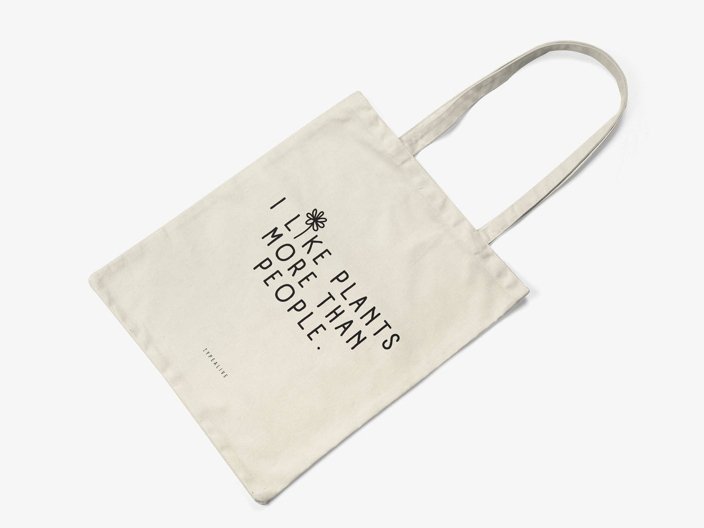 Baumwolltasche I like Plants more than people. BlissBox.ch Accessoires Schweiz