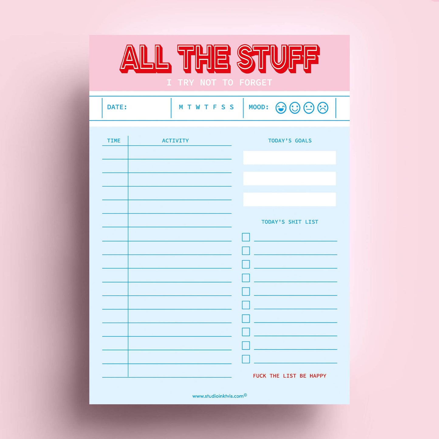 Notizblock All The Stuff | BlissBox.ch Schweiz Papeterie