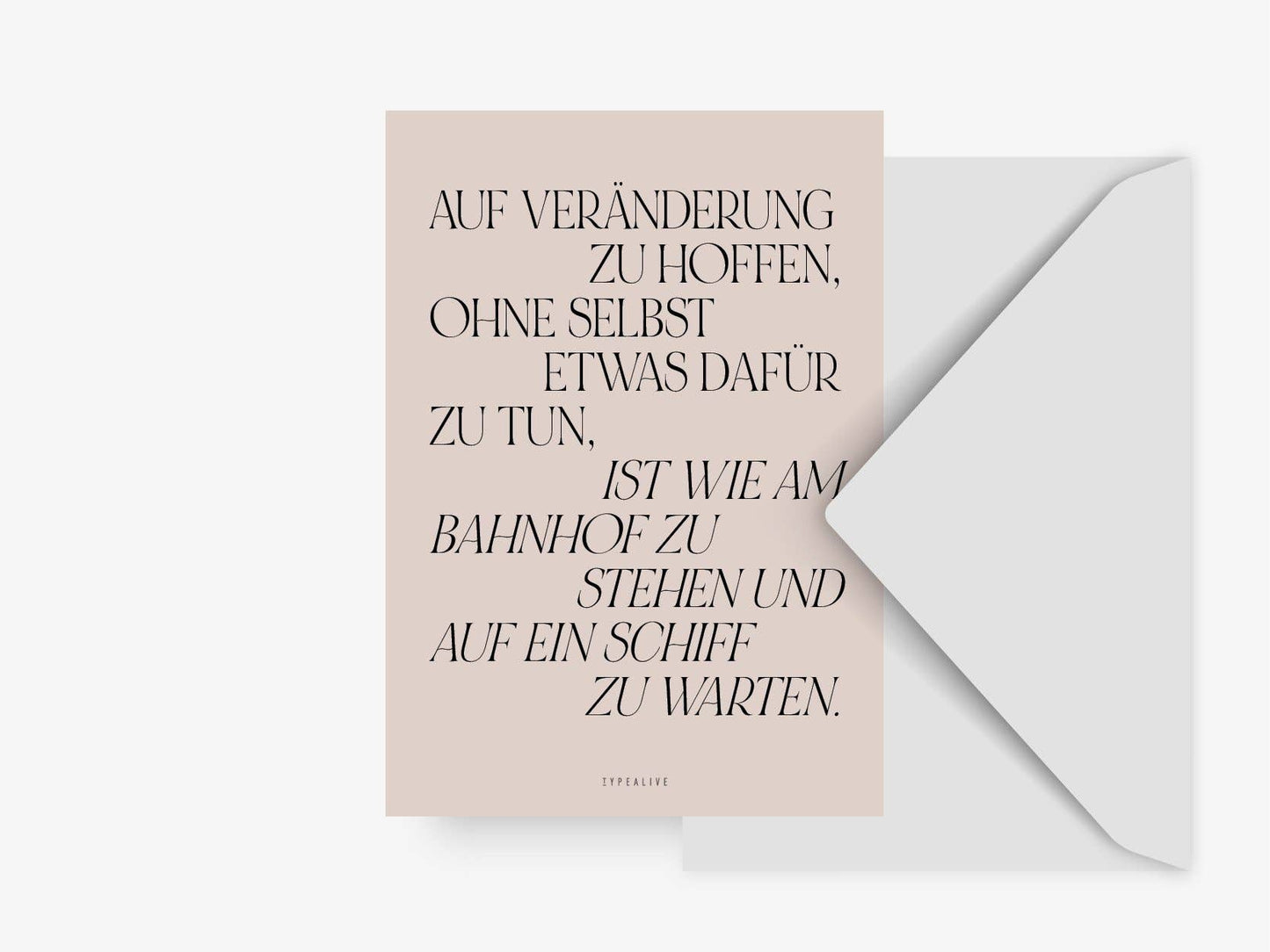 Postkarte Auf Veränderungen zu hoffen... A6 kaufen bei BlissBox.ch Papeterie Couvert