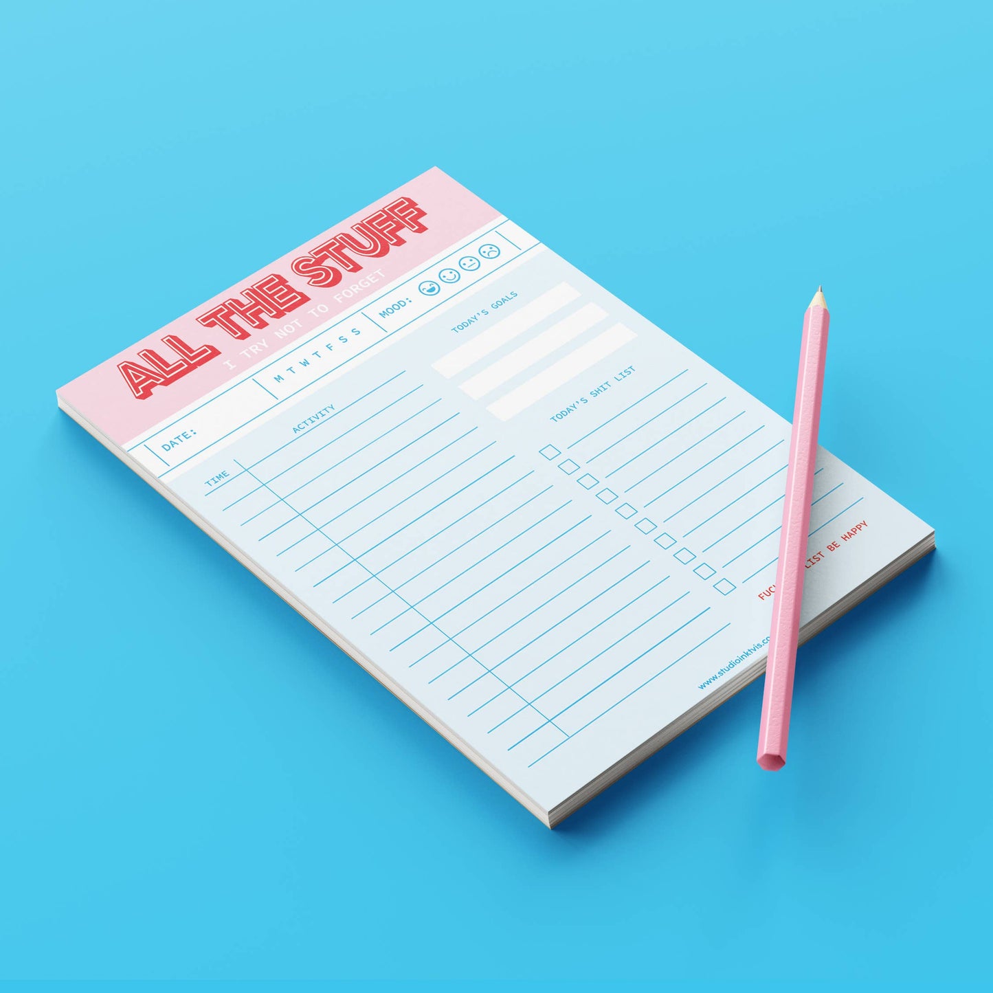 Notizblock "All the stuff I try not to forget" A5