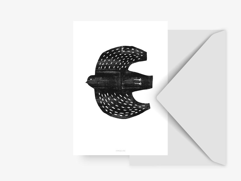 Postkarte Möwe A6 kaufen bei BlissBox.ch Papeterie Couvert