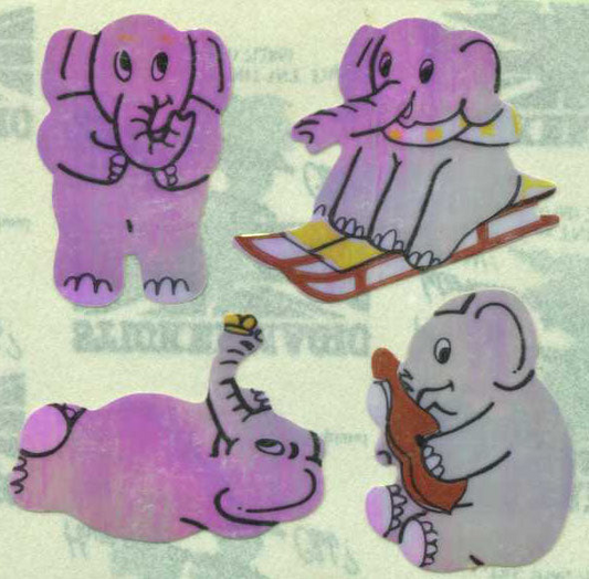 Sticker - Perlmut - Elefanten