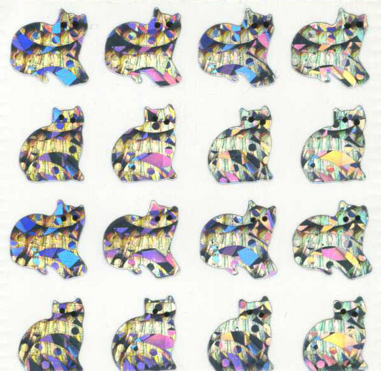 Sticker - Glitzer - Mini Katzen