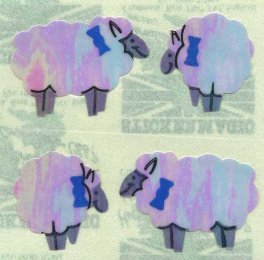 Sticker - Perlmut - Schafe