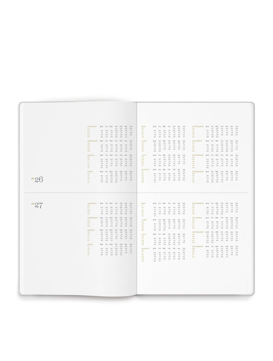 Jahresübersicht Jahresplaner 2026 Papeterie Schweiz BlissBox.ch