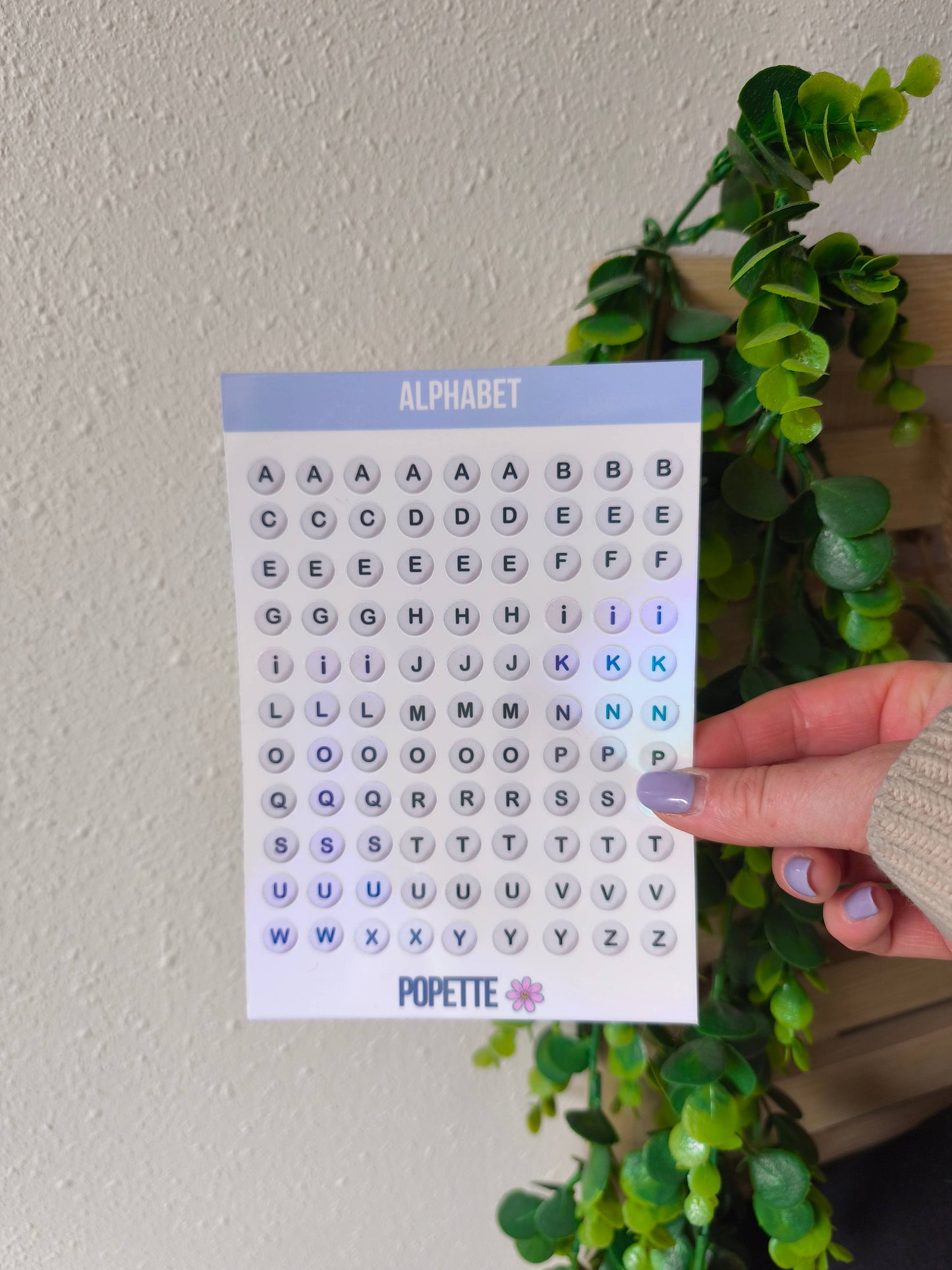 Popette Alphabet Sticker Sheet BlissBox.ch Papeterie Schweiz