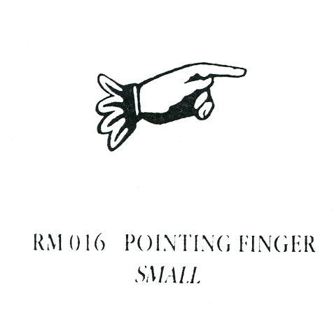 Holzstempel - Zeigefinger - 20x20mm