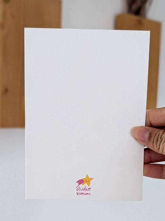Studio Kumimi Postkarte Rückseite BlissBox.ch Papeterie Schweiz