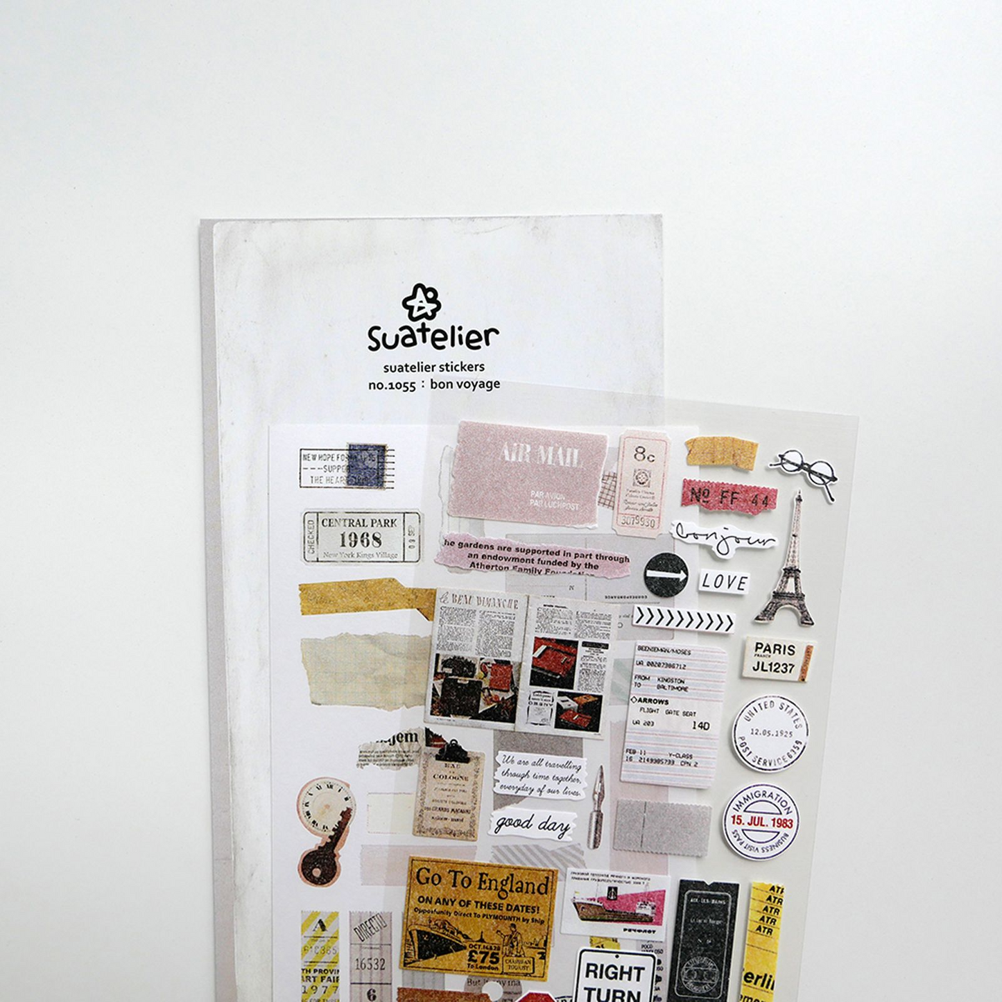 Suatelier Daily Deco Sticker bon voyage Sticker Sheet Papeterie Schweiz BlissBox.ch