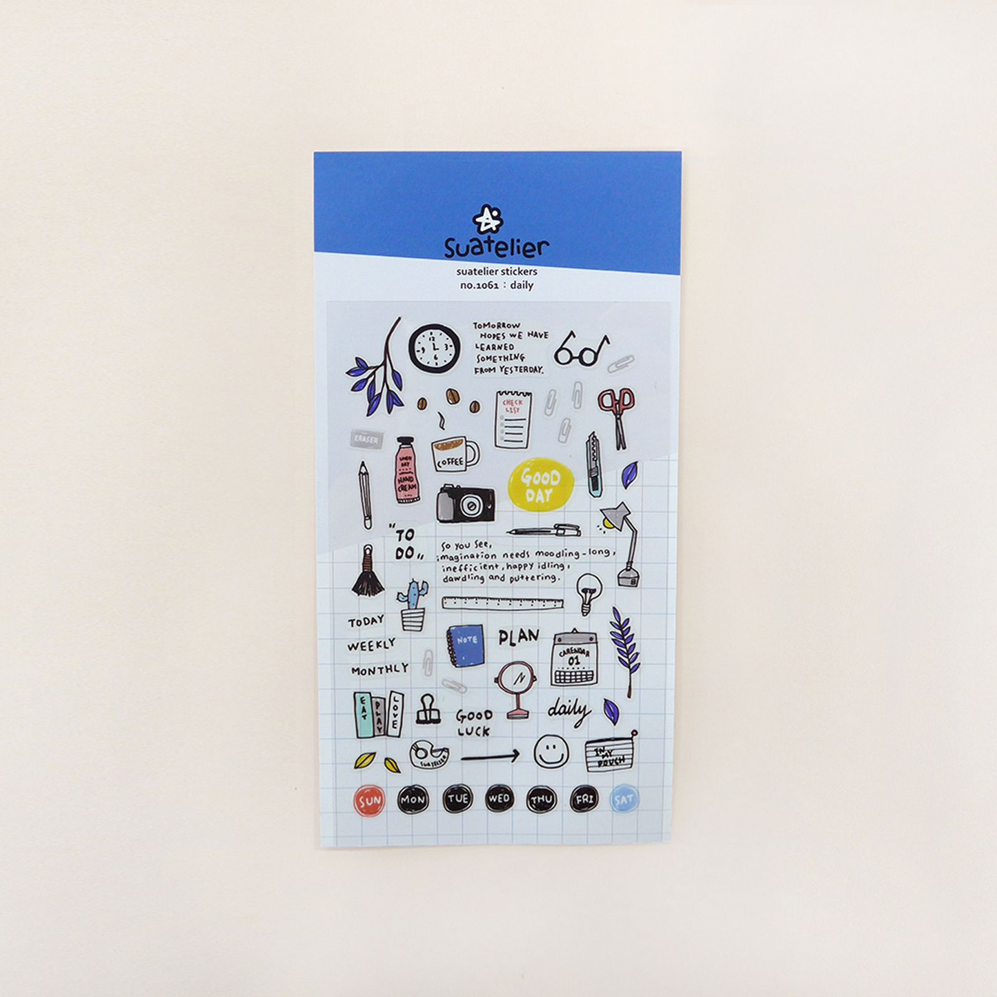Suatelier Daily Deco Sticker daily Sticker Sheet Papeterie Schweiz BlissBox.ch