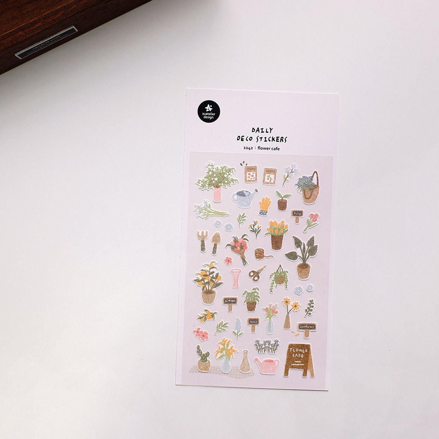 Suatelier Daily Deco Sticker flower cafe Sticker Sheet Papeterie Schweiz BlissBox.ch