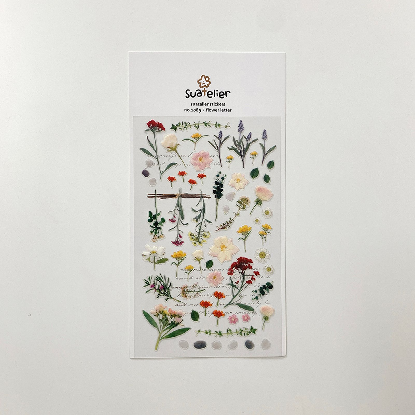 Suatelier Daily Deco Sticker flower letter Sticker Sheet Papeterie Schweiz BlissBox.ch