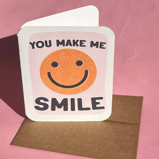 Grusskarte You Make Me Smile Smiley – BlissBox.ch Papeterie Schweiz