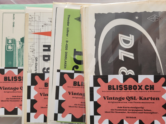 Vintage QSL-Karten (Set mit 20 Stück)