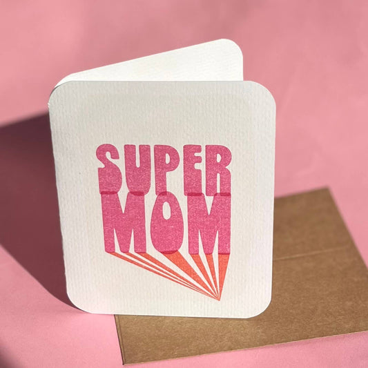 Grusskarte Super Mom Muttertag  | BlissBox.ch Papeterie Schweiz