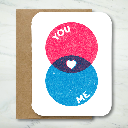 Grusskarte "You ❤️ Me"