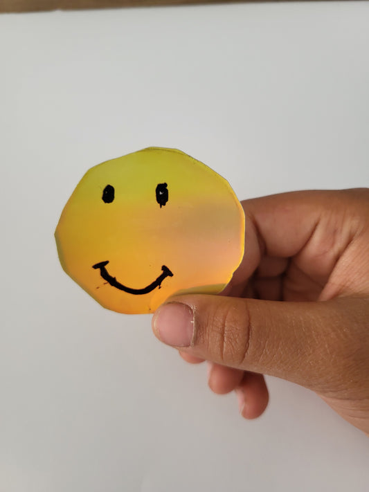 Sticker - Smiley SILBERFOLIE (auslaufend)