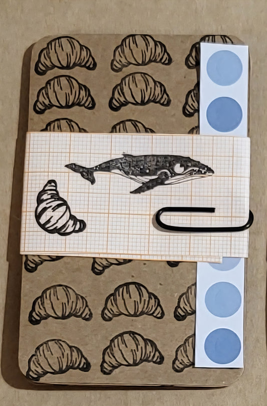 A8 Visitenkarten Set Croissant Wal  | BlissBox.ch Papeterie Schweiz