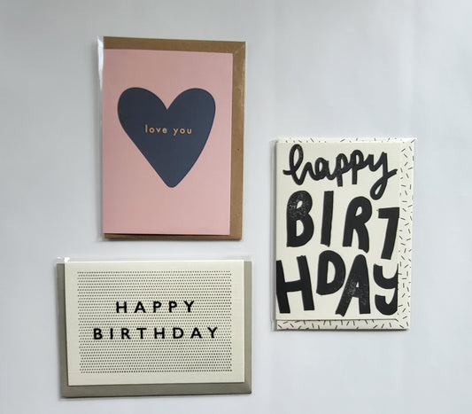 Grusskarte Happy Birthday Postkarte  – BlissBox.ch Papeterie Schweiz