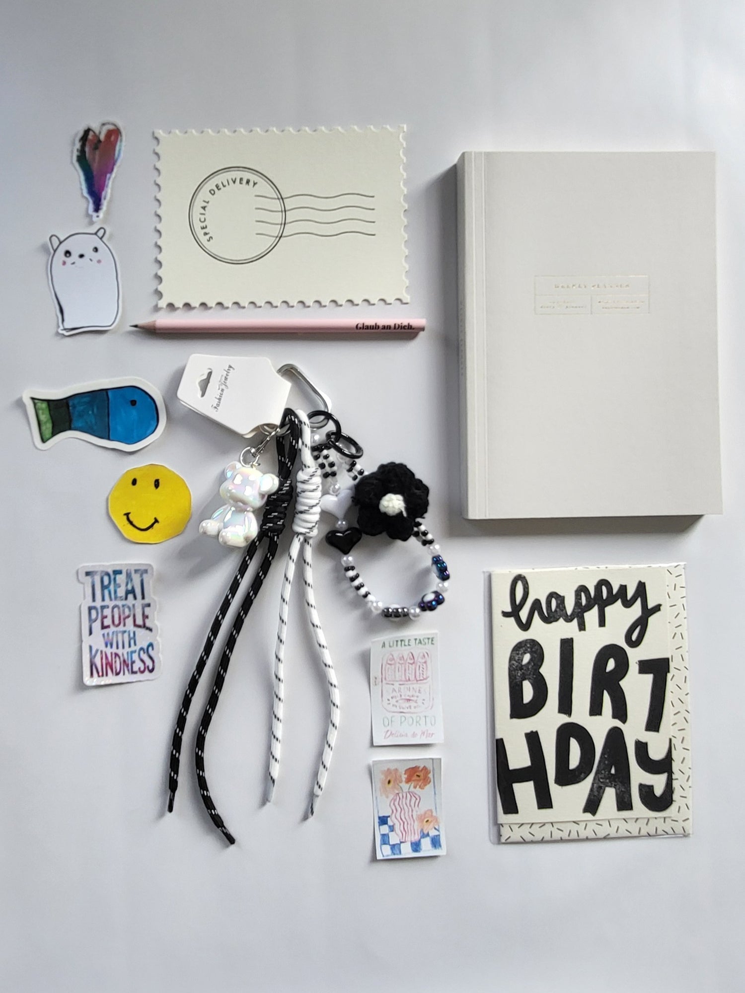 Bag Charm Sticker Postkarte  – BlissBox.ch Papeterie Schweiz