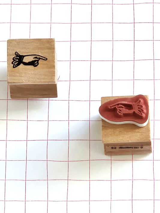 Holzstempel - Zeigefinger - 20x20mm