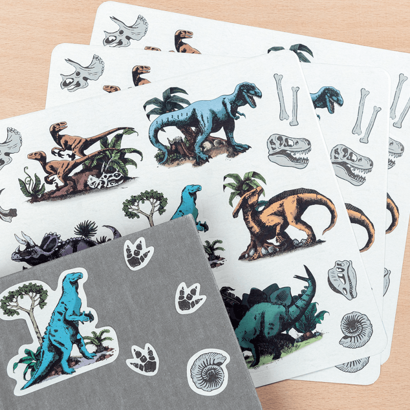 3 Stickerbögen "Dinosaurier"