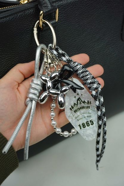 Ballon Dog Silber Taschenanhänger Bag Charm  | BlissBox.ch Accessoires Schweiz