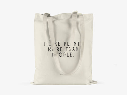 Baumwolltasche I like Plants more than people.  BlissBox.ch Accessoires Schweiz 