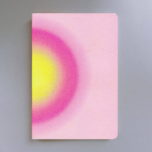 Notizbuch - Herr und Frau Rio - Farbverlauf Pink & Neongelb