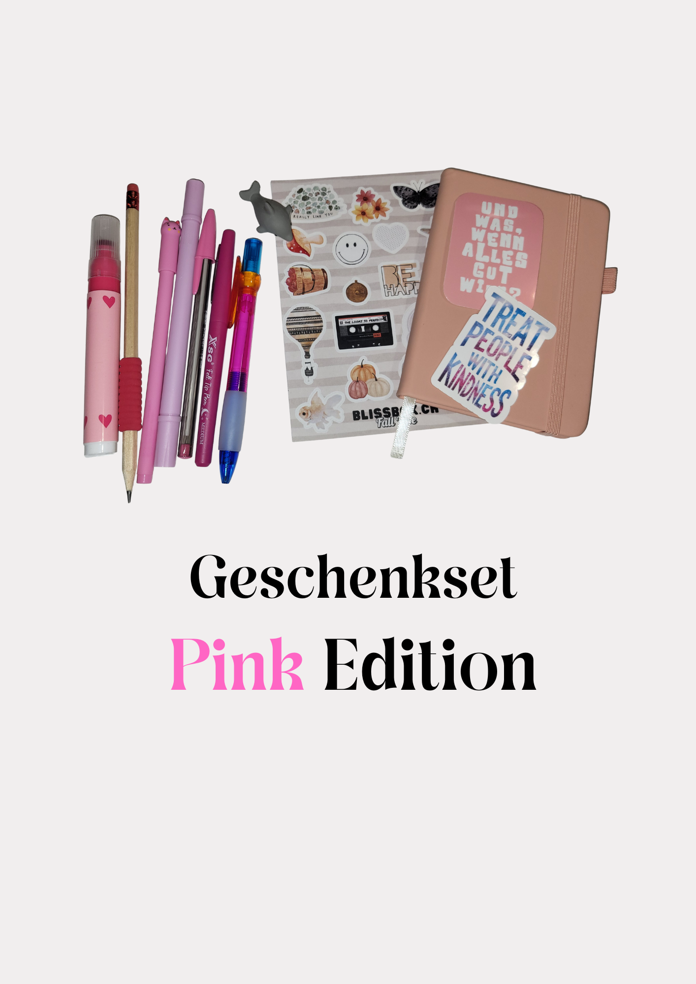 Geschenkset Pink Edition BlissBox.ch Papeterie Set Beauty Chur Schweiz