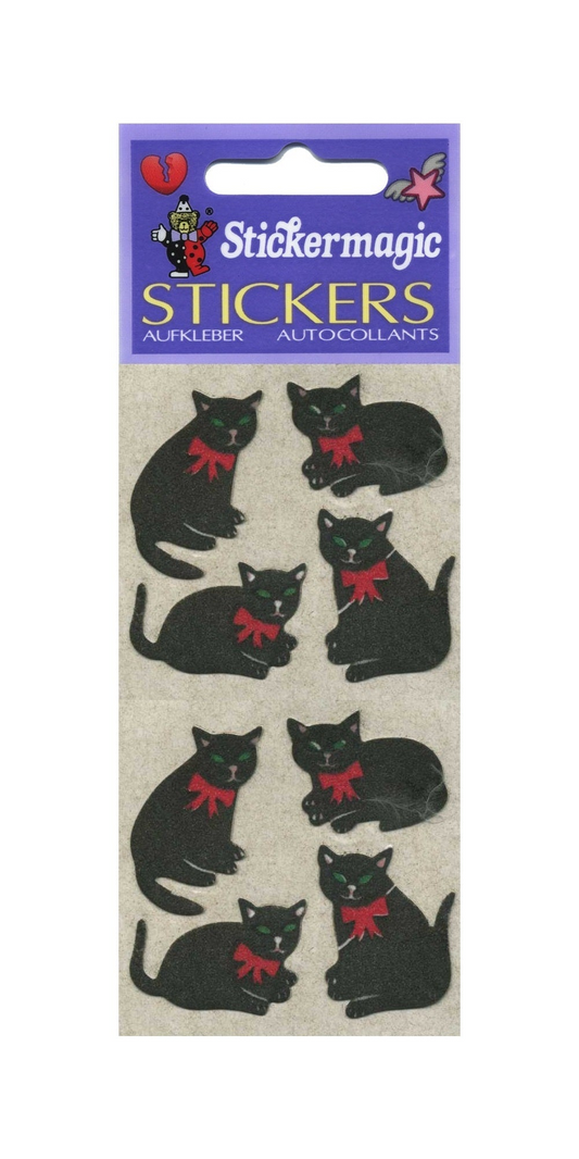 Sticker - Samt- Schwarze Katze