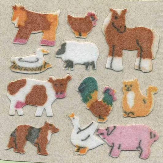 Sticker - Samt- Bauernhof Tiere