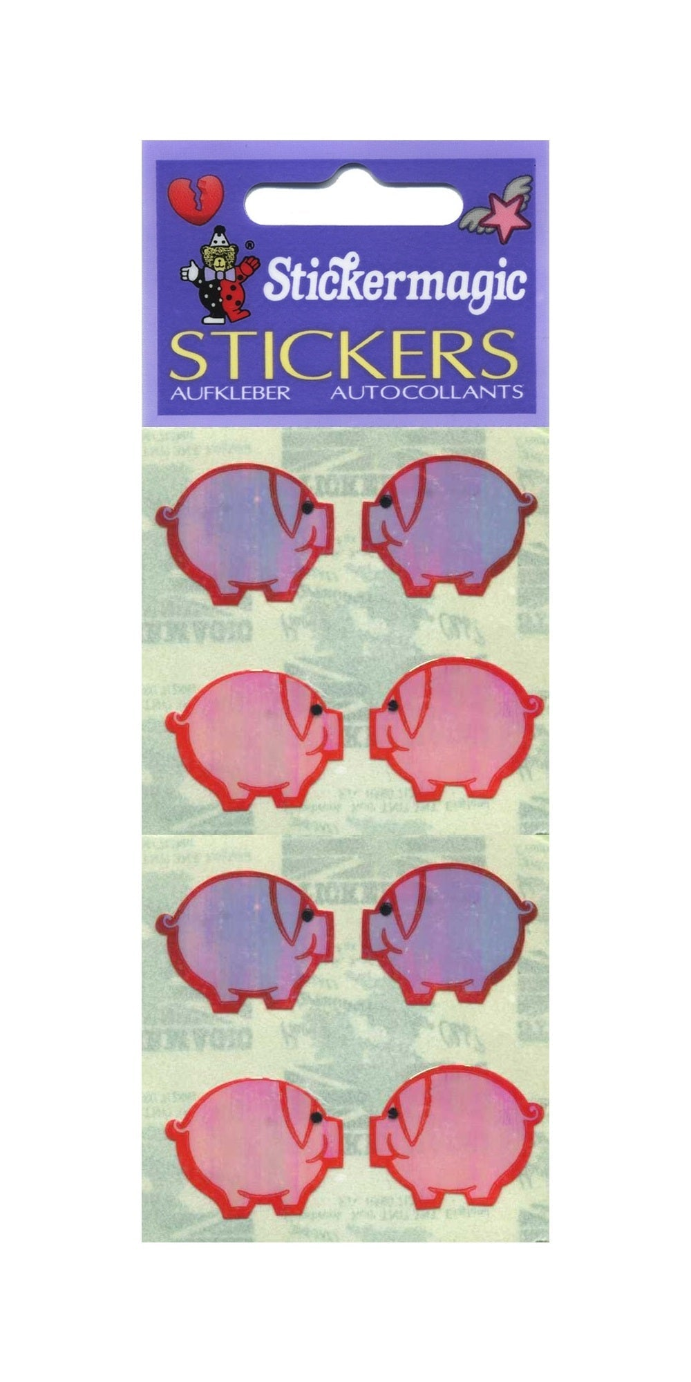 Sticker - Perlmut - Schweinchen