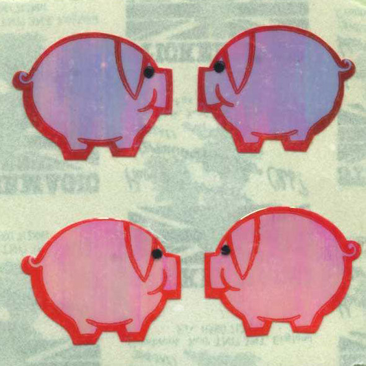 Sticker - Perlmut - Schweinchen