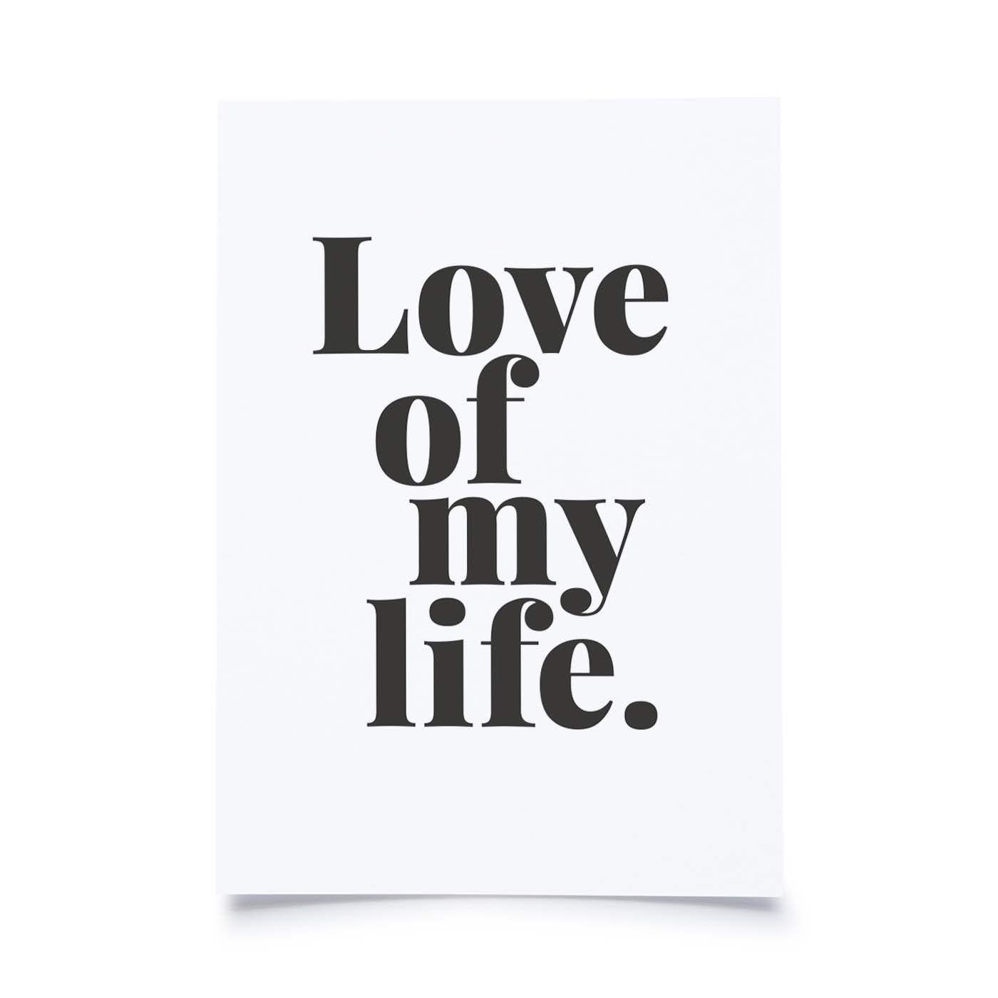 BlissBox.ch Postkarte Love Of My Life Papeterie Schweiz
