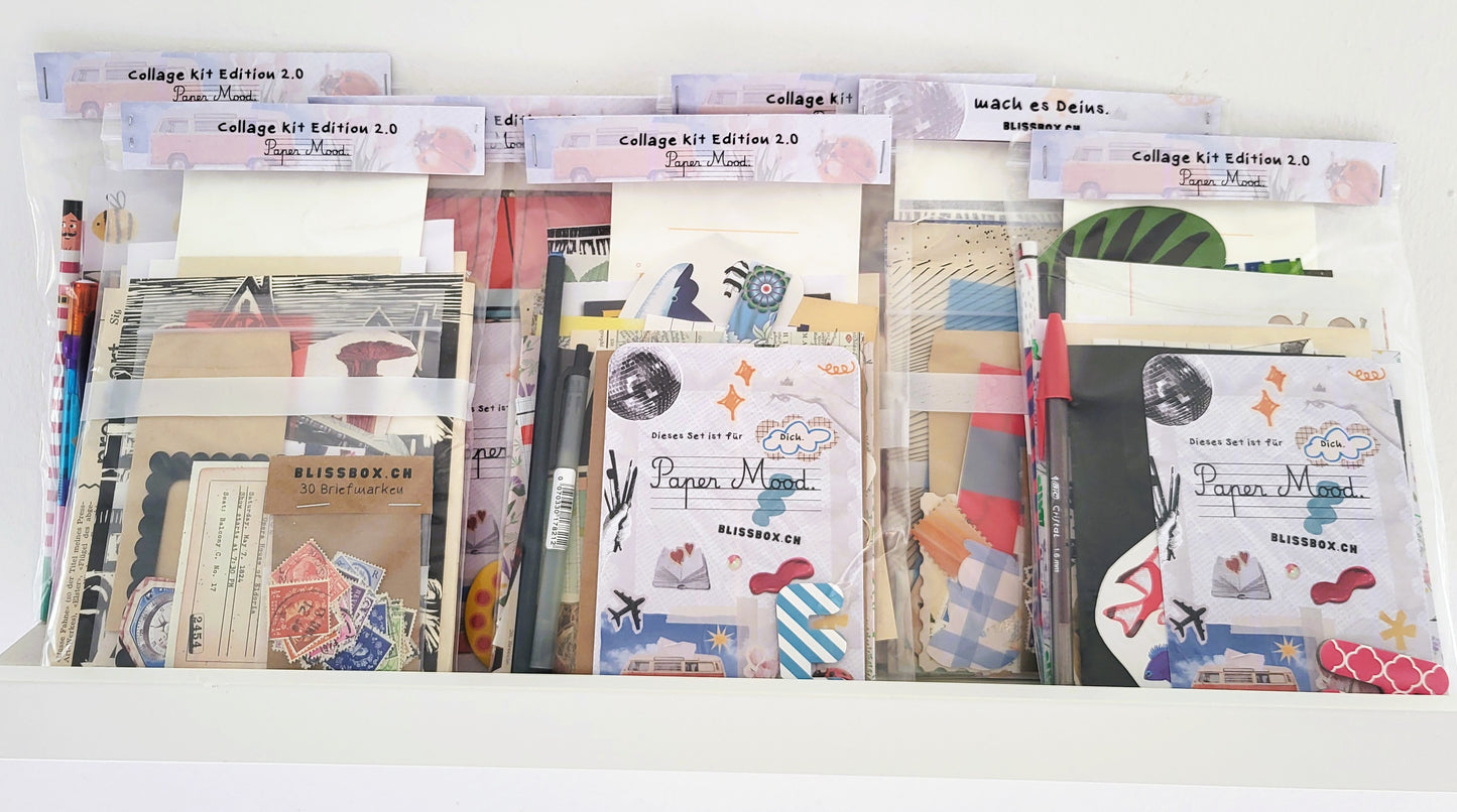 Blissbox.ch Collage Kit Paper Mood Papeterie Schweiz Chur