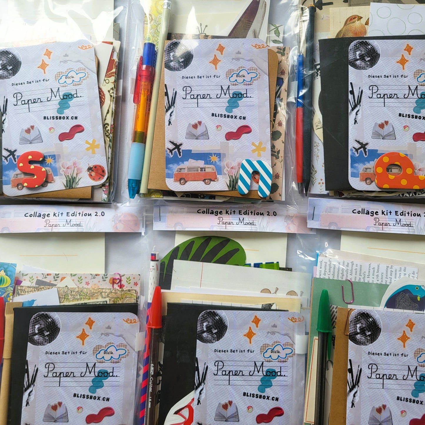Blissbox.ch Collage Kit Paper Mood Papeterie Schweiz Chur