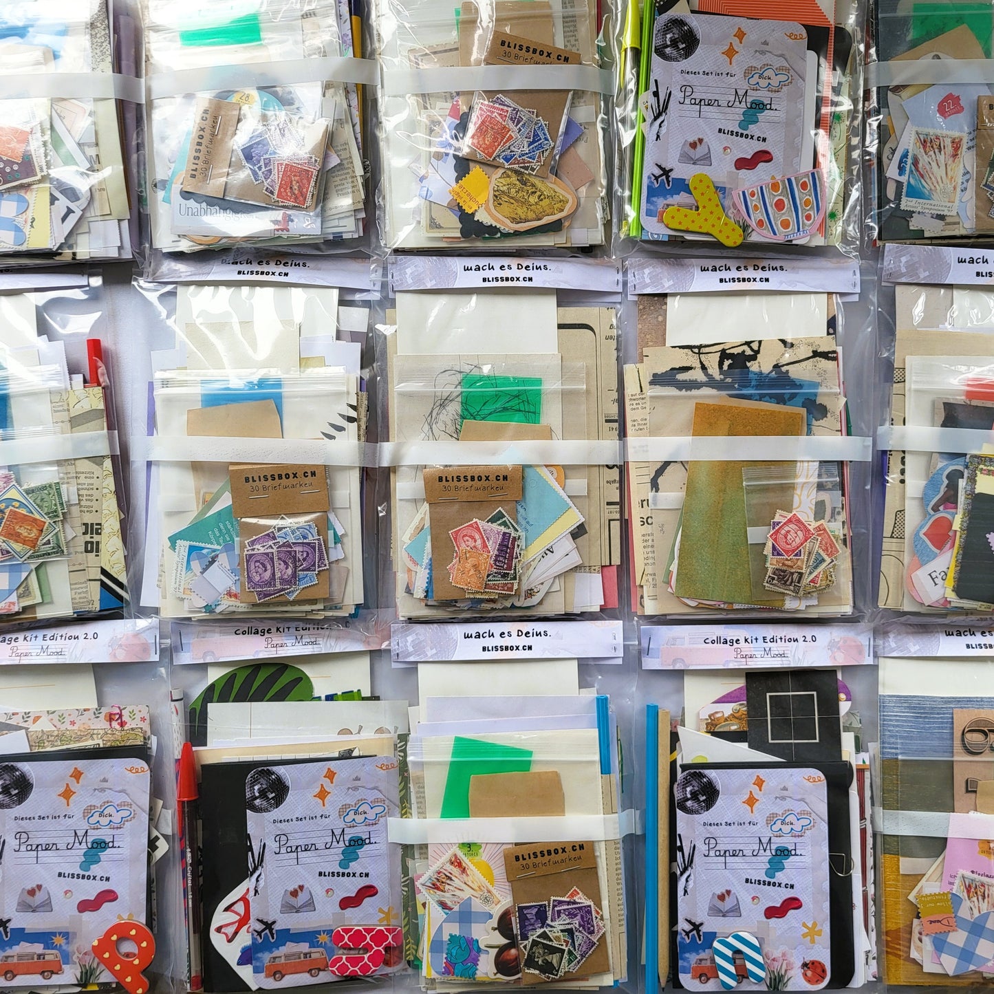 Blissbox.ch Collage Kit Paper Mood Papeterie Schweiz Chur