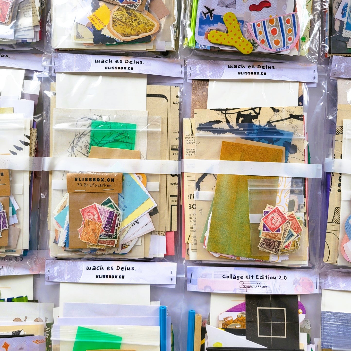 Blissbox.ch Collage Kit Paper Mood Papeterie Schweiz Chur