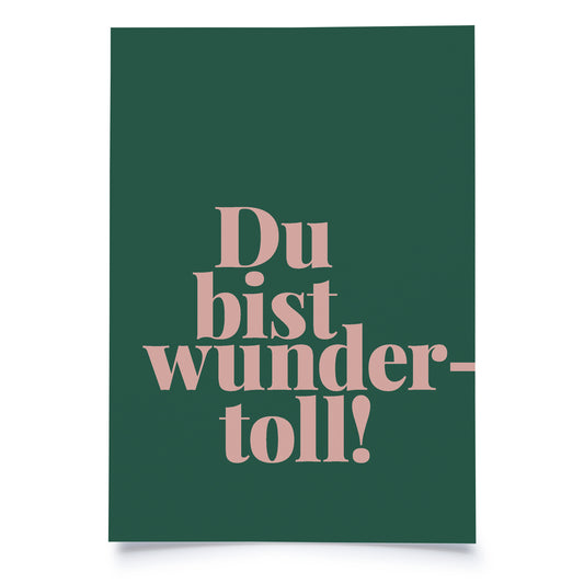 Postkarte Du bist wundertoll!  | BlissBox.ch Papeterie Schweiz