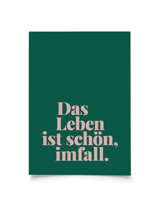 Postkarte Das Leben ist schön, imfall.  | BlissBox.ch Papeterie Schweiz