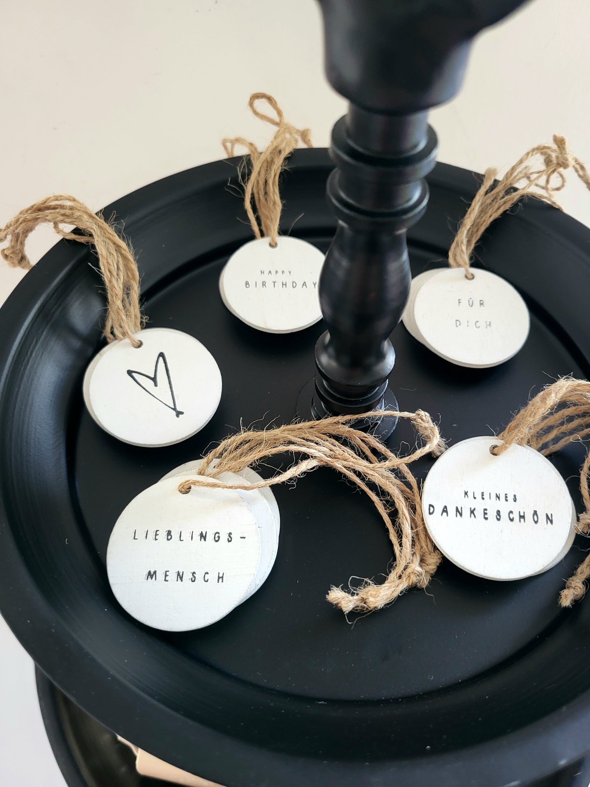 Geschenkanhänger | Holz | Happy Birthday | Danke | Herz | Lieblingsmensch BlissBox.ch Papeterie Schweiz